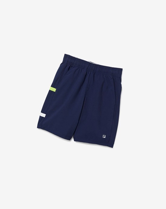 Fila Core Tenis Shorts Azul Marino Blancas | 18UMPHWFL