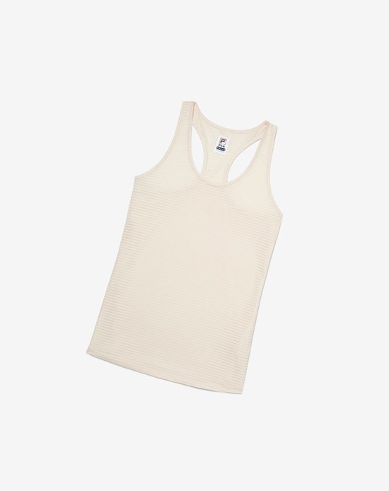 Fila Essentials Racerback Tank 140 Ecru | 06INPATXW