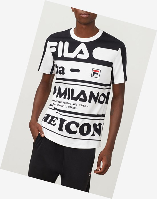 Fila Fila Milano Printed Algodon Tee Negras | 90BXHIPET