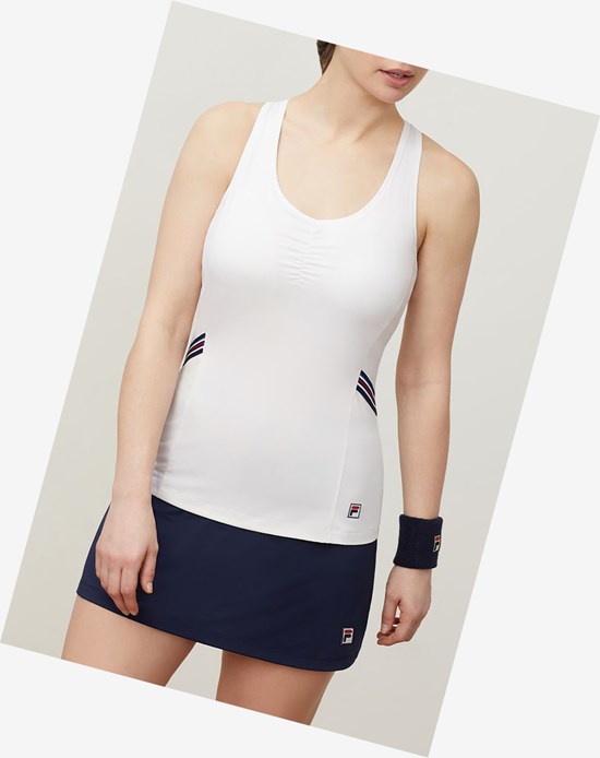 Fila Heritage Cami Wht/Navy/Cred | 94LVXRCQI