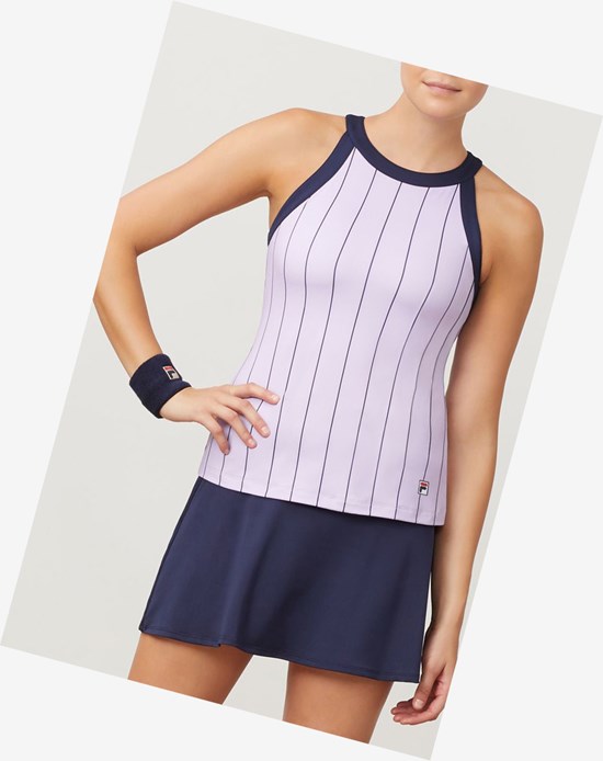Fila Heritage Halter Tank Plils/Navy | 30VHEIBYM