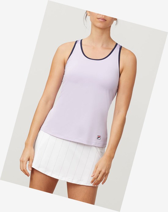 Fila Heritage Racerback Tank Plil/Navy | 45FZHGXDQ