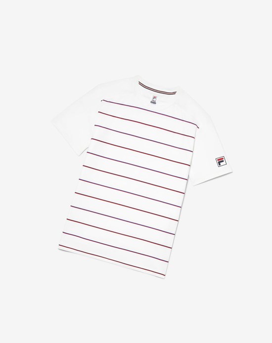 Fila Heritage Tenis A Rayas Crew Blancas Rayadas | 79KTSHOCM
