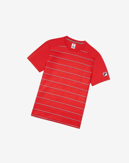Fila Heritage Tenis A Rayas Crew Rojas Rayadas | 42XEWMCKJ