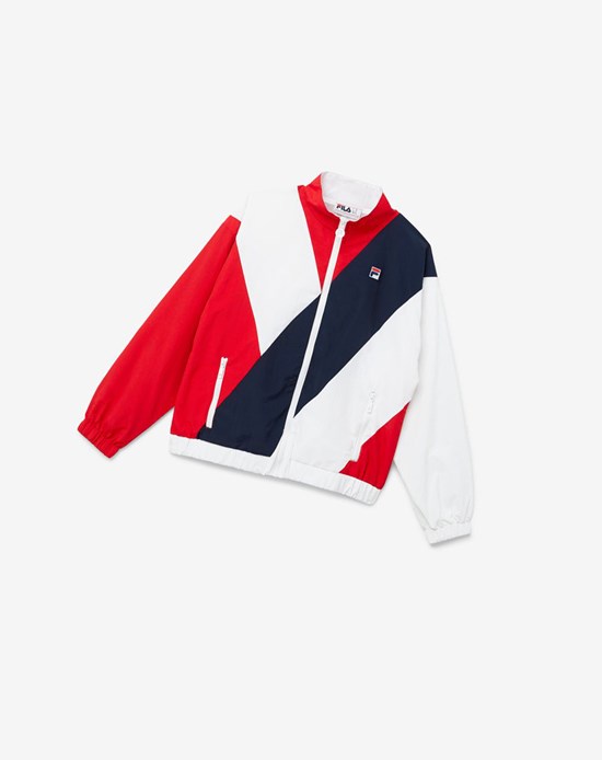 Fila Ishani Windbreaker Rojas Blancas | 87YUEZHCA