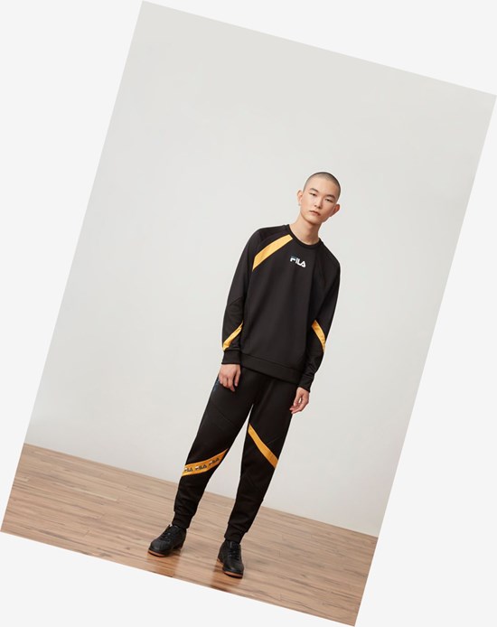 Fila Link Textured Crew Blk/Citr/Atdp | 18LHZETBG