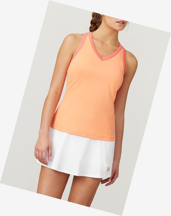 Fila Mad For Plaid Cross Back Cami Tank Coral Blancas | 83XYJBUIQ