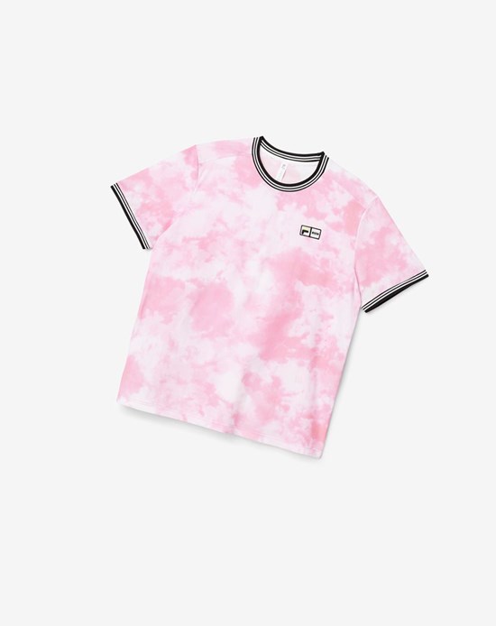 Fila Msgm X Fila Printed Performance Tee Rosas Negras | 37MGQJSYT