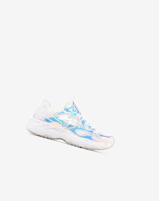 Fila Ray Tracer Iridescent Sneakers Blancas Blancas | 72ZFADSPL