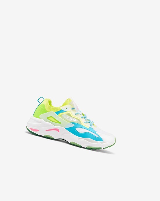 Fila Ray Tracer Lite Sneakers Amarillo Verde Azules | 06MKSIZOA