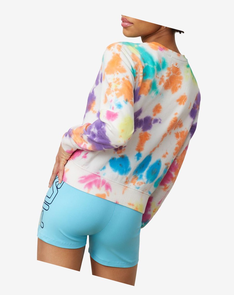 Fila Ashley Tie Dye Sweatshirt Multicolor | 81FEUSYVN