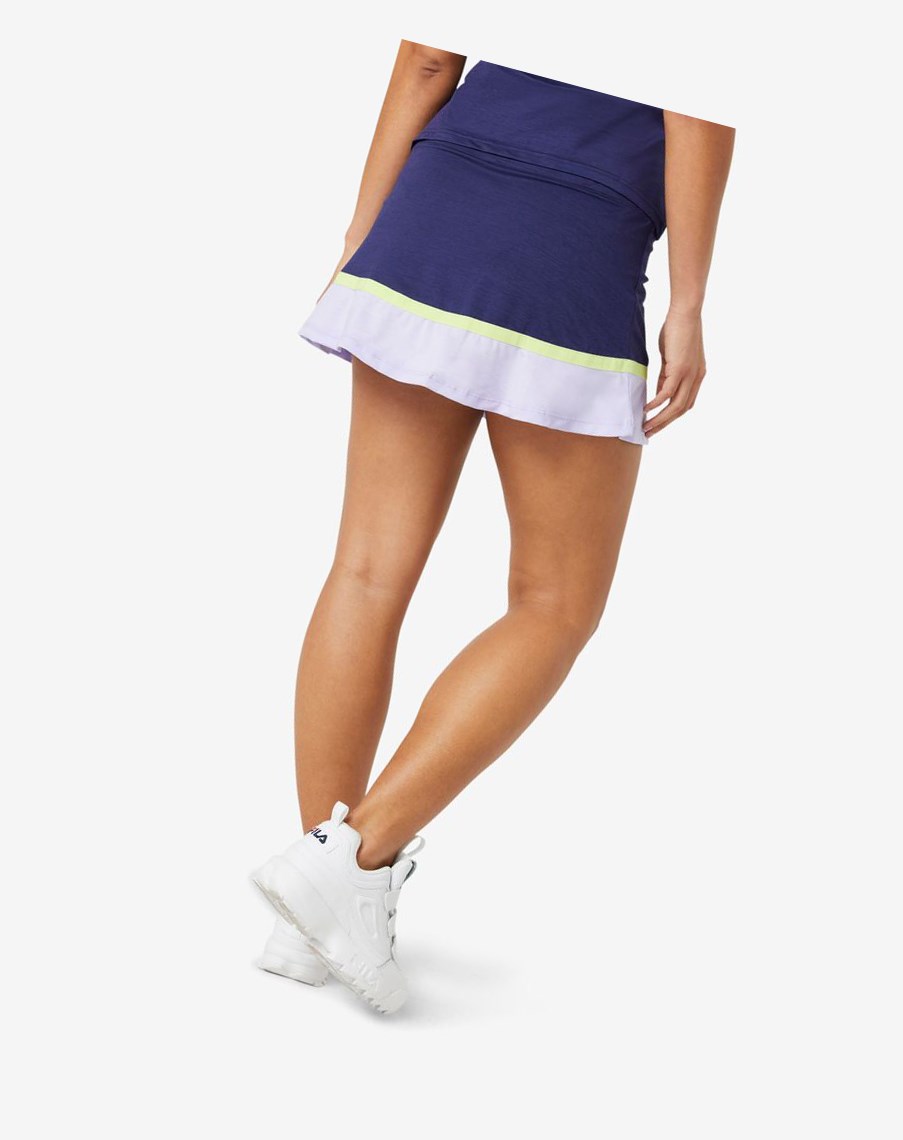 Fila Back Court Flare Skort Moradas | 45PRZYUVE