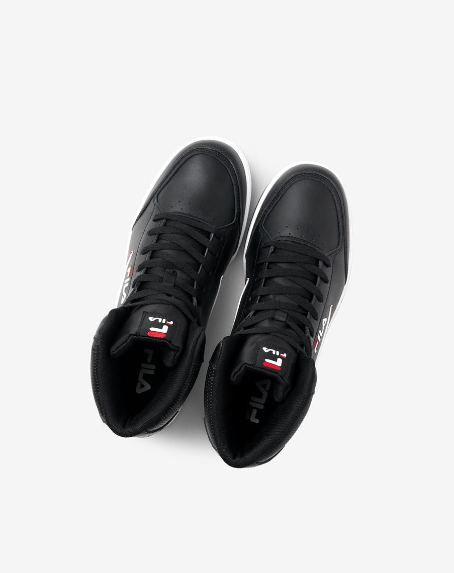 Fila Bbn 92 Mid Tenis Shoes Negras Blancas Rojas | 16MZQVACS