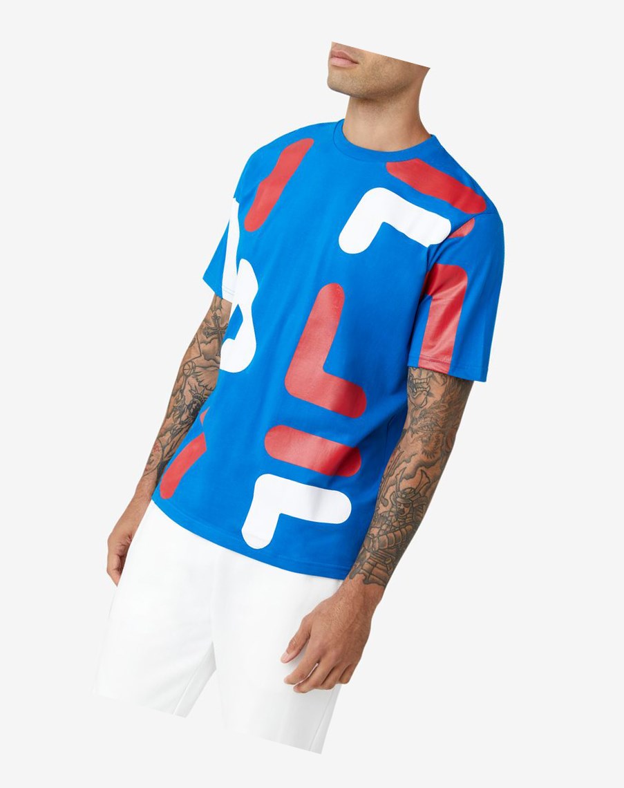 Fila Bennet Tee Azules Rojas Blancas | 05YEAFGPH