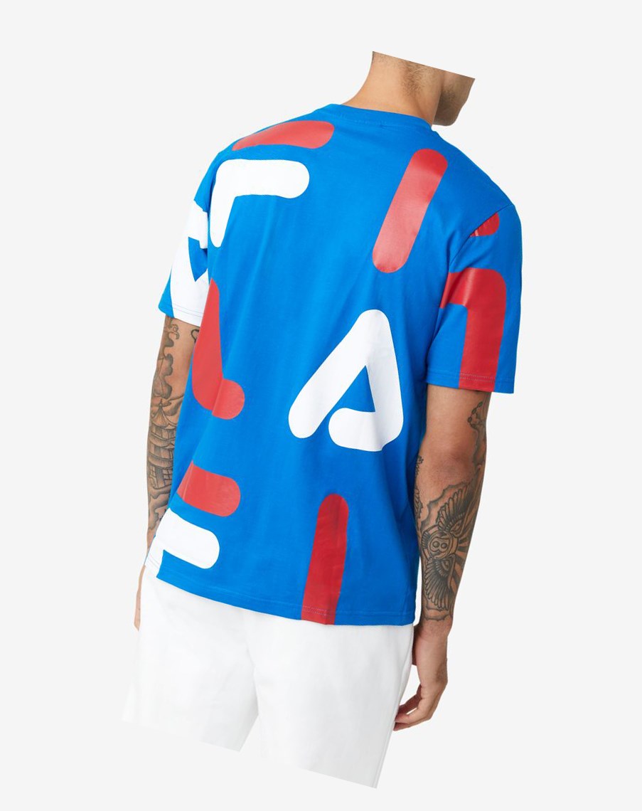 Fila Bennet Tee Azules Rojas Blancas | 05YEAFGPH