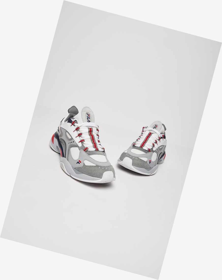 Fila Boveasorus Tenis Shoes Blancas Azul Marino | 67WIQSOLH
