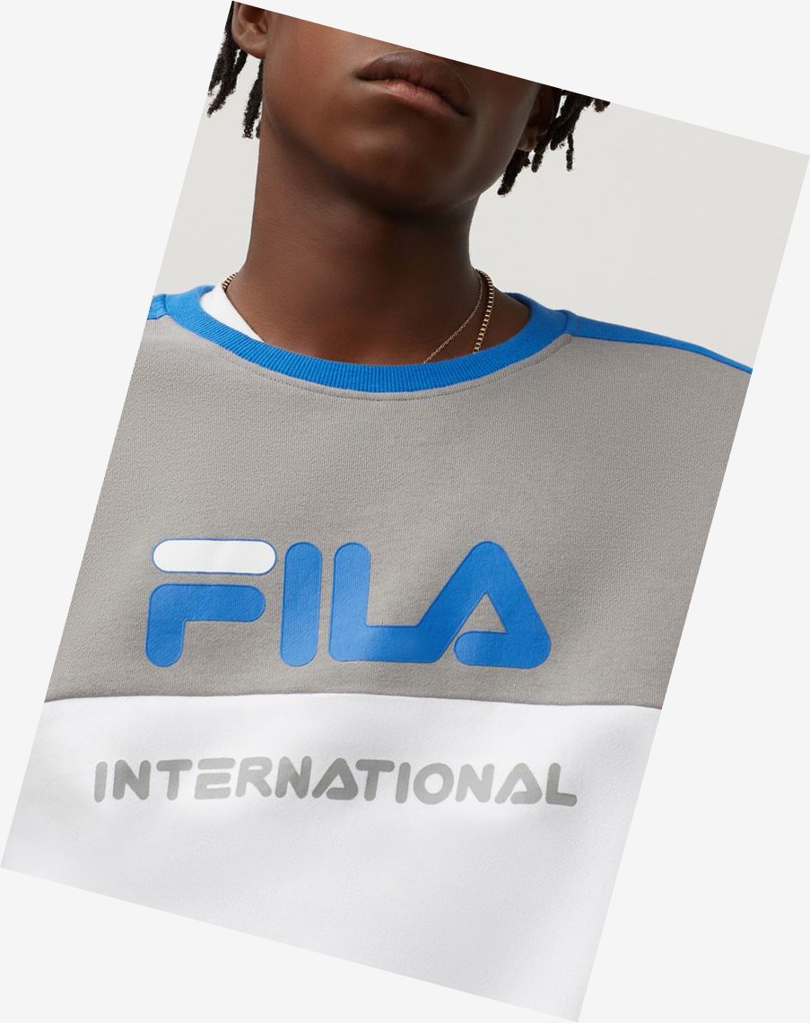 Fila Bravo Sweatshirt Fgry/Wht/Blk | 96BCAZYPJ