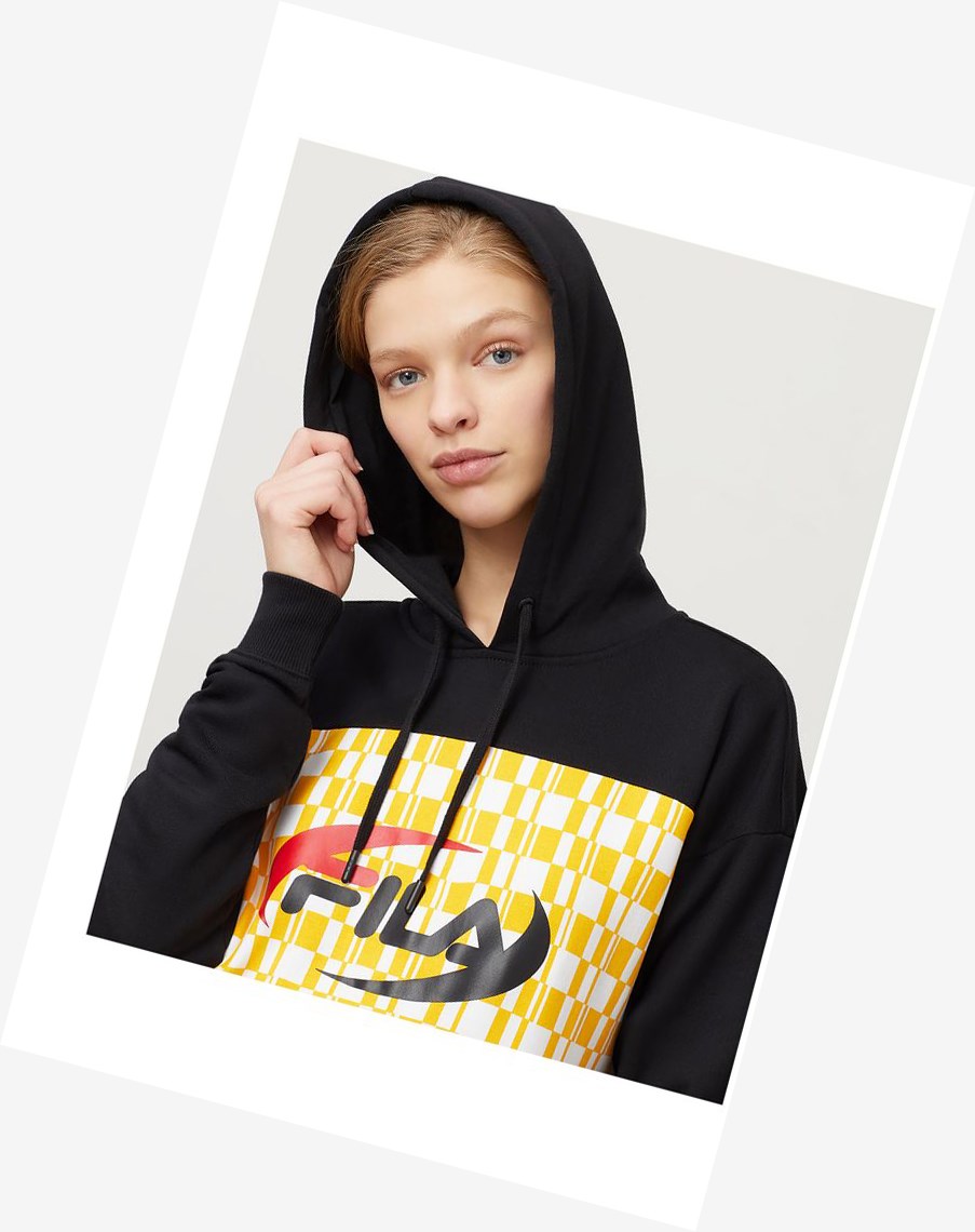 Fila Brianna Hoodie Blk/Gfus/Cred | 63ZSCLRKW