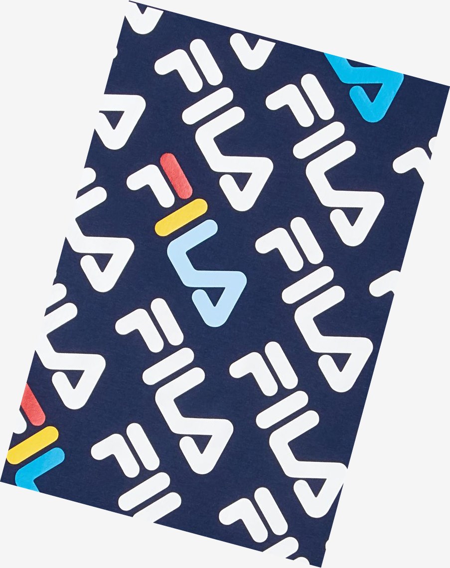 Fila Camden Printed Tee Azul Marino | 74TKBQCZS