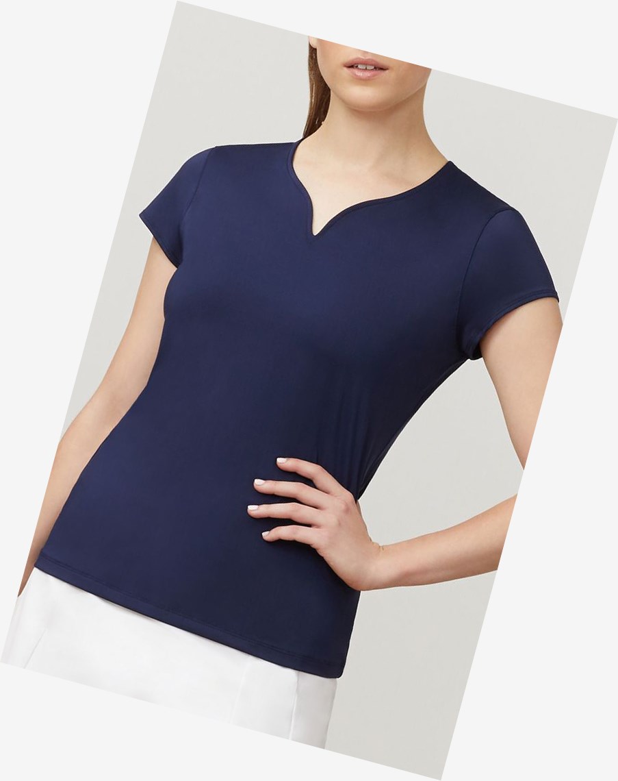 Fila Cap Sleeve Top Azul Marino | 29IFRZBAW