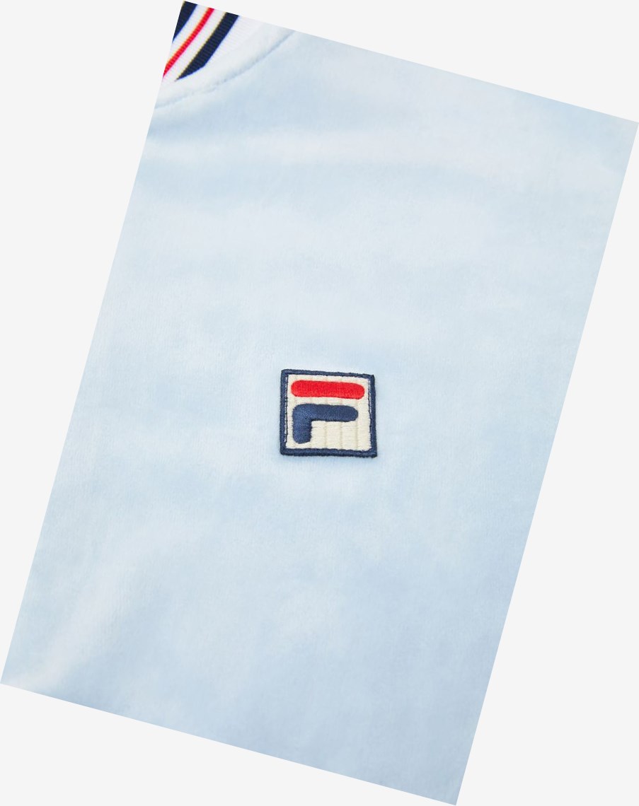 Fila Carezzi Velour Jacket Cblu/Wht/Cred | 78WIGXKLA