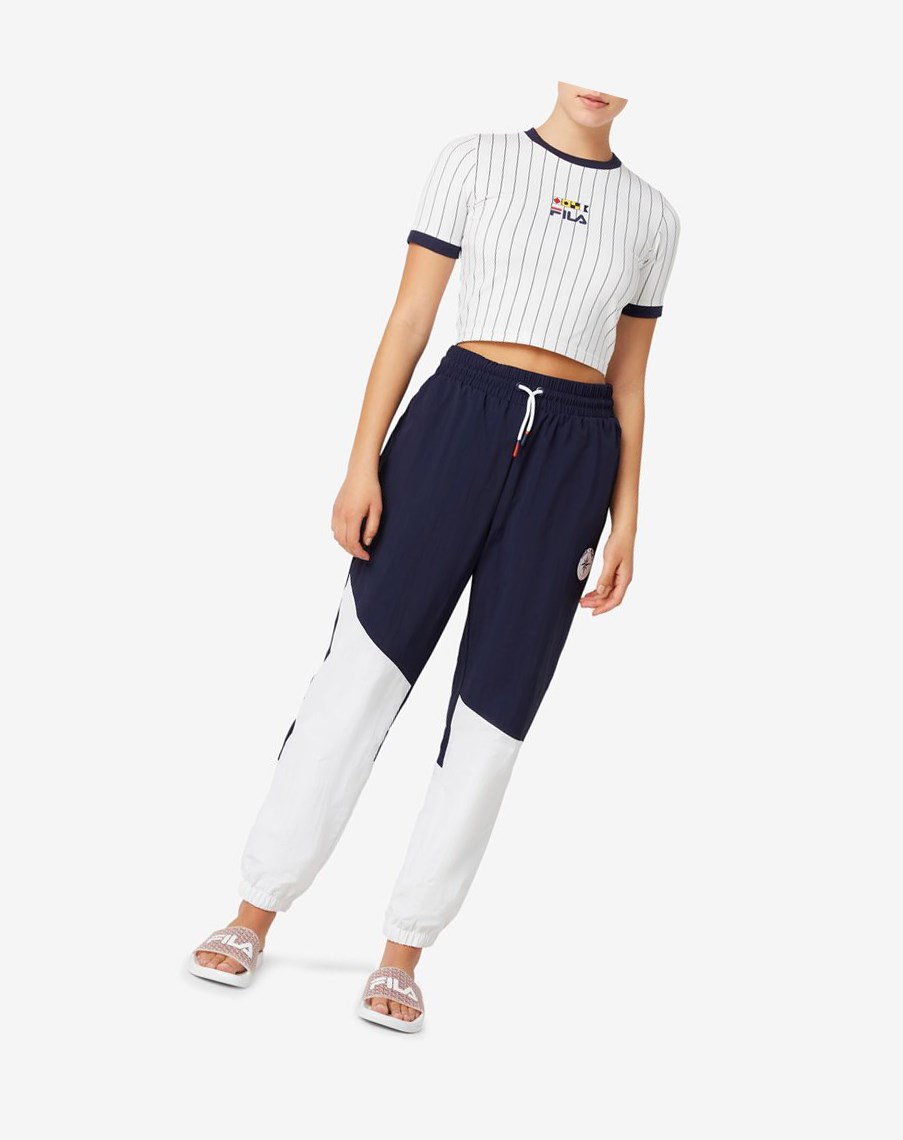 Fila Carola Cropped Ringer Tee Blancas | 29DSEUAHX