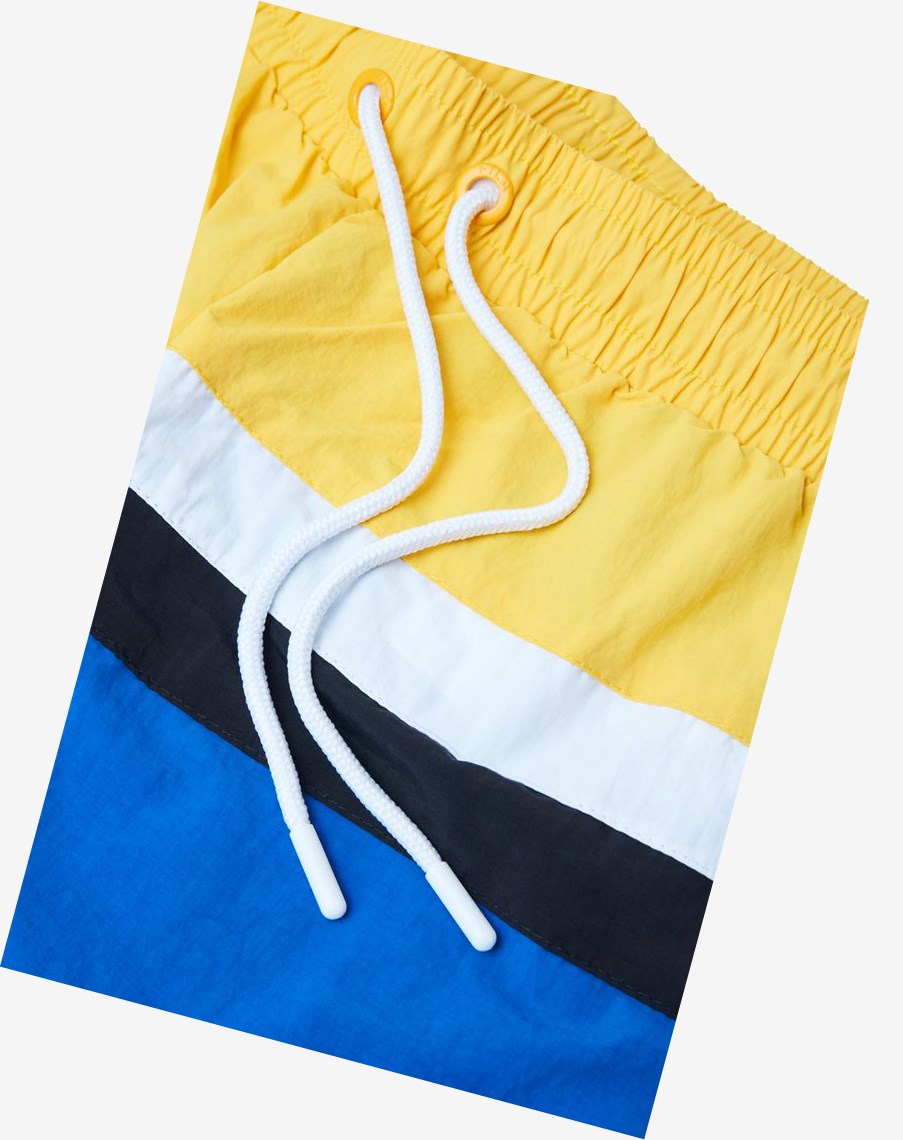 Fila Charlie Swim Corta Blancas Limón Azules | 53BYQZHFP