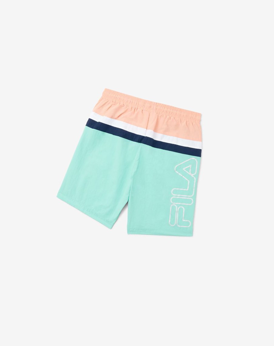 Fila Charlie Swim Corta Blancas Verde Menta | 25LGHKMWC