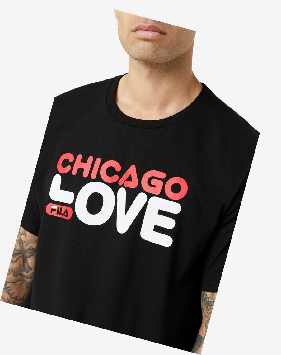 Fila Chicago Love Tee Negras | 01VSDFIYZ