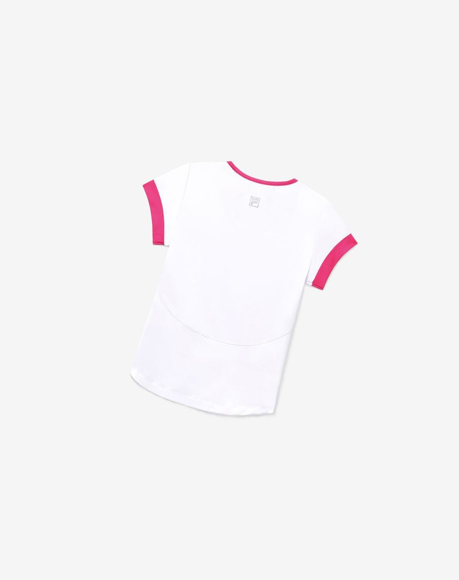 Fila Core Corta Sleeve Top Wht/Bpnk | 18GHPKYRJ