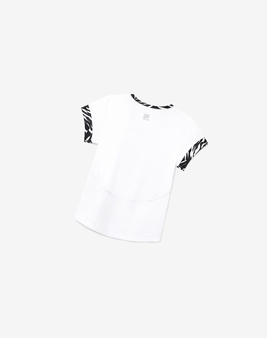 Fila Core Corta Sleeve Top Wht/Zebra | 80MQVZYOA