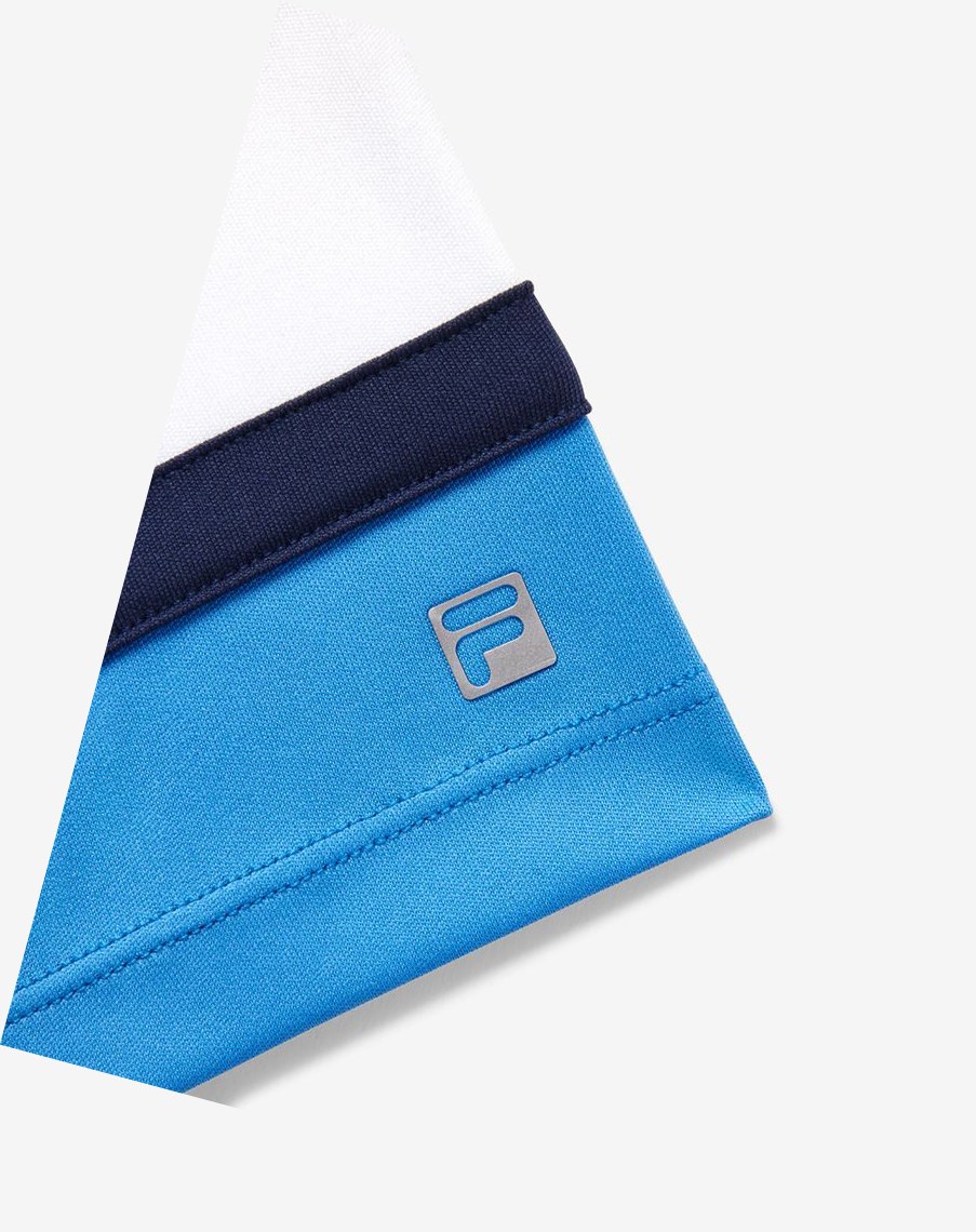Fila Core Doubles Crew Blancas Azul Marino | 37HWMNAFO