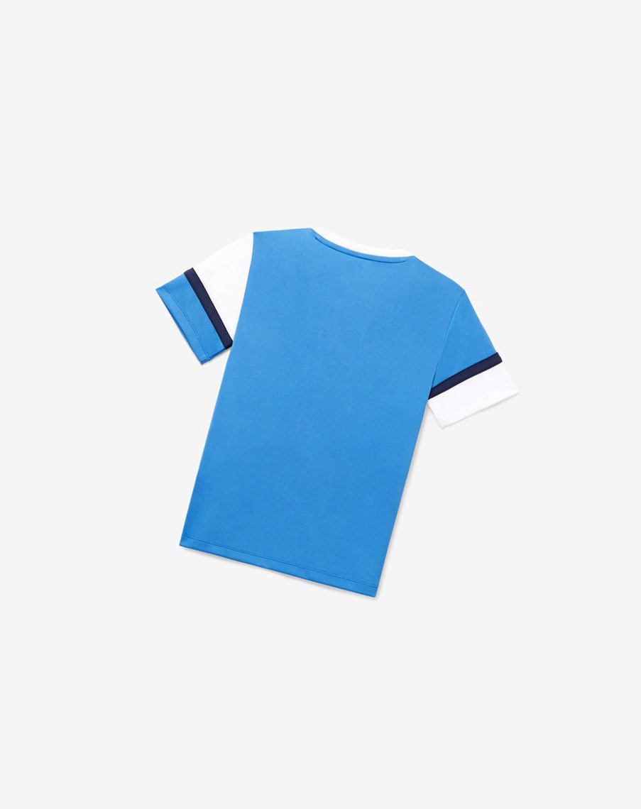 Fila Core Doubles Crew Blancas Azul Marino | 37HWMNAFO