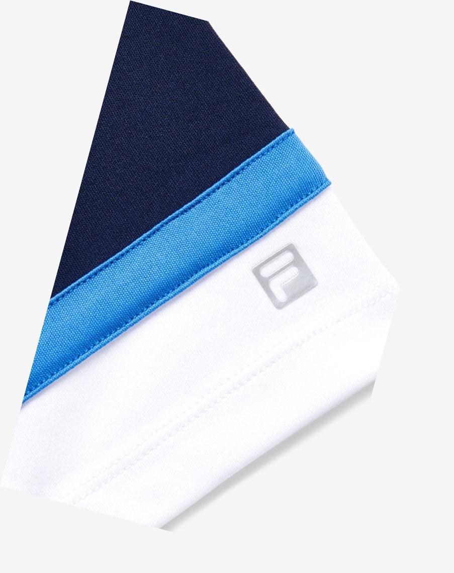 Fila Core Doubles Crew Blancas Azul Marino | 86PMWTYZF