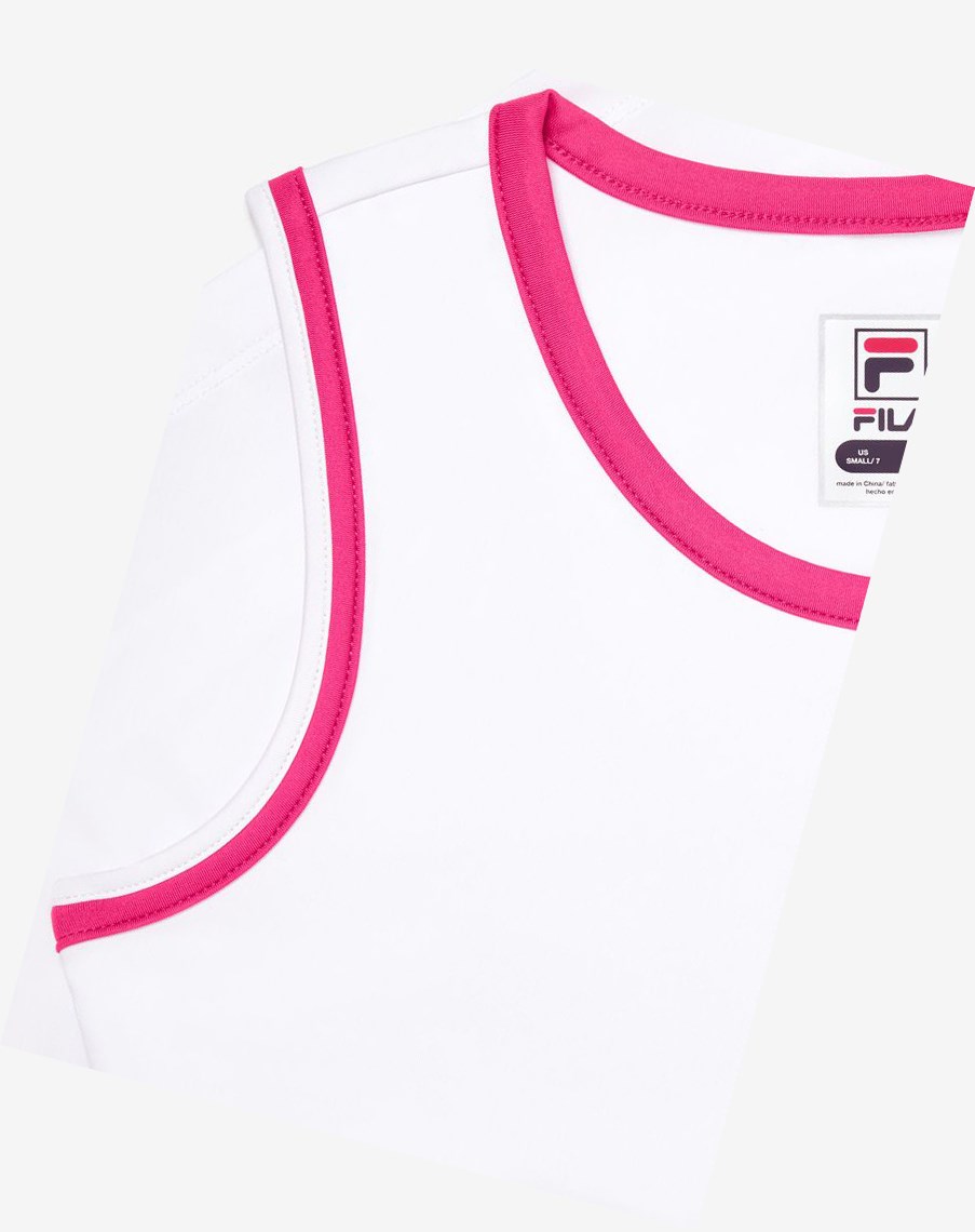 Fila Core Fullback Tank Blancas Rosas | 80GYRZSEJ