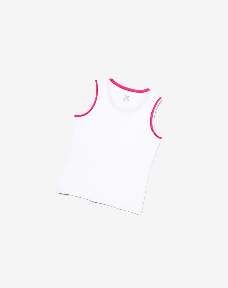 Fila Core Fullback Tank Blancas Rosas | 80GYRZSEJ