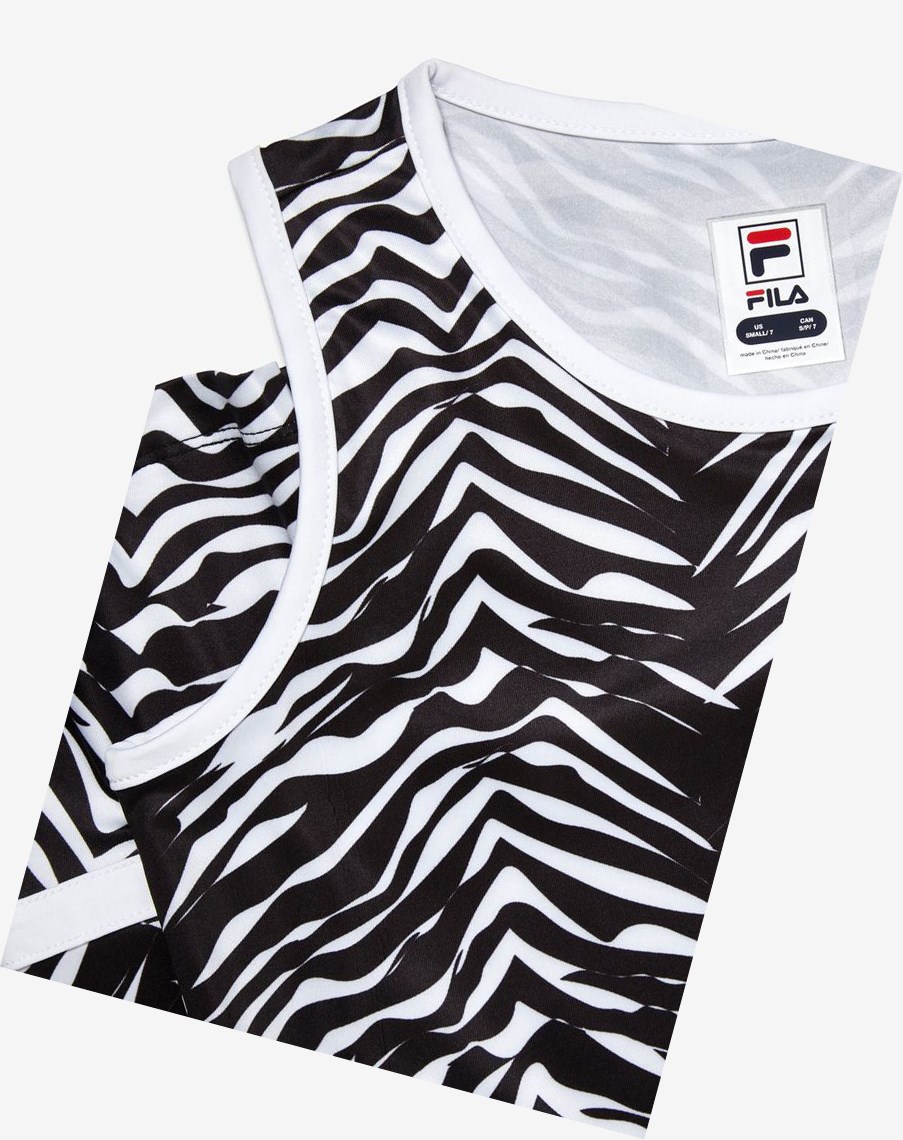 Fila Core Tenis Vestido 002 Zebra / Whie | 19IUAGTCX