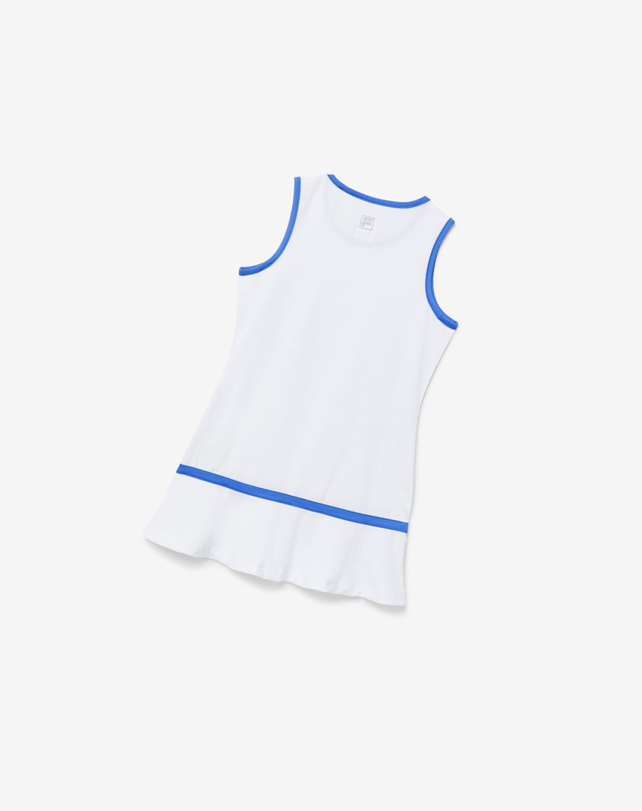 Fila Core Tenis Vestido Blancas Azules | 08ZJEKCTN