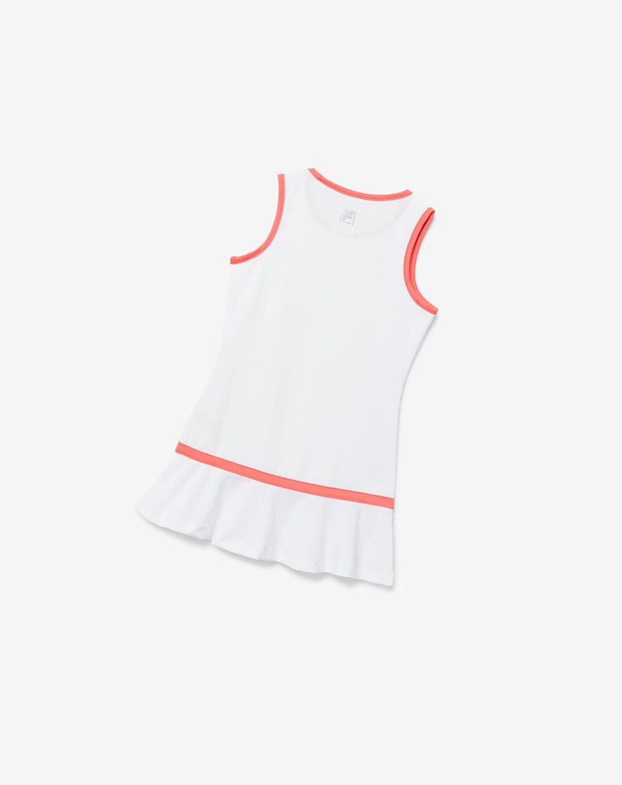 Fila Core Tenis Vestido Blancas Coral | 39HKVQJRZ