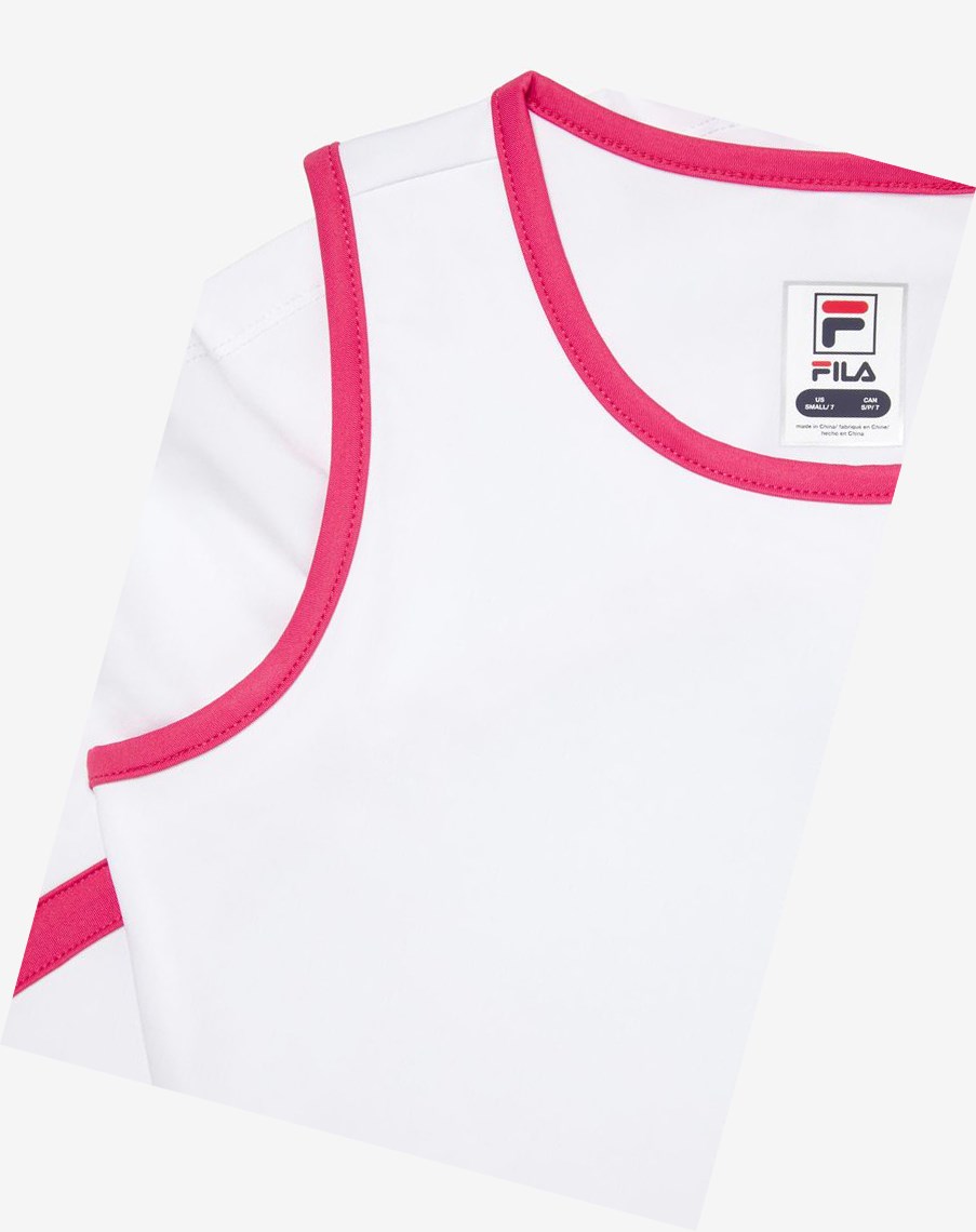 Fila Core Tenis Vestido Blancas Rosas | 73YWTBEJN
