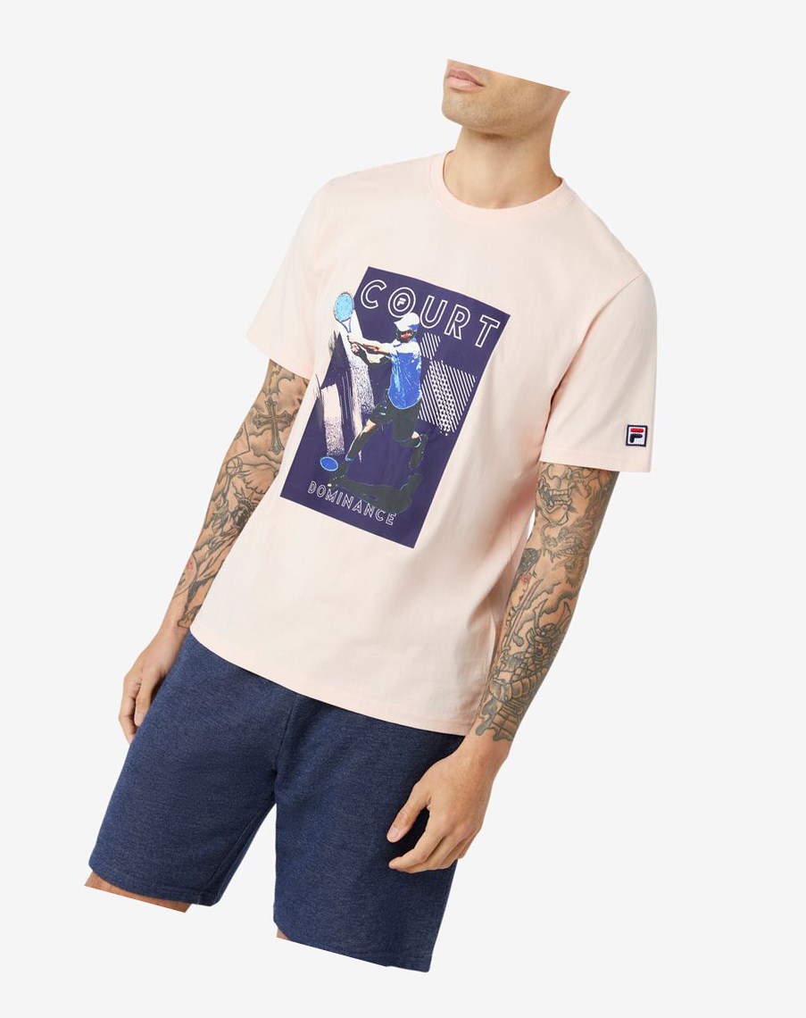 Fila Court Dominance Tee Rosas | 35GMXSUJE