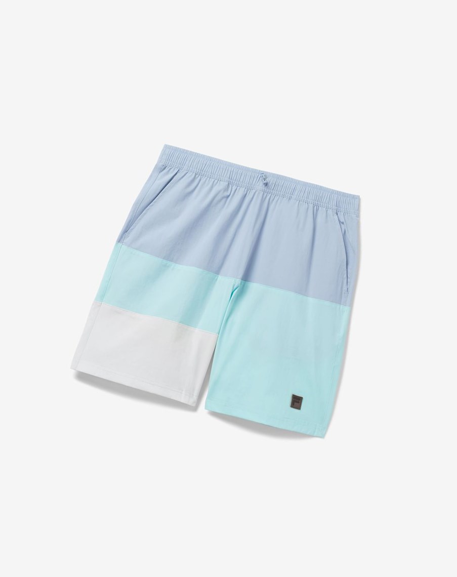 Fila Cross Court Color Block Corta Azules Azules Blancas | 86LMIFWEK