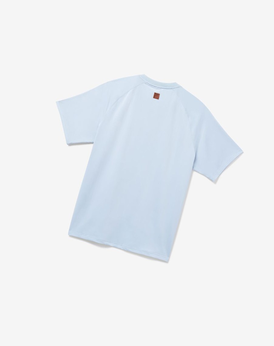 Fila Cross Court Corta Sleeve Henley Azules | 68GPEAHQR