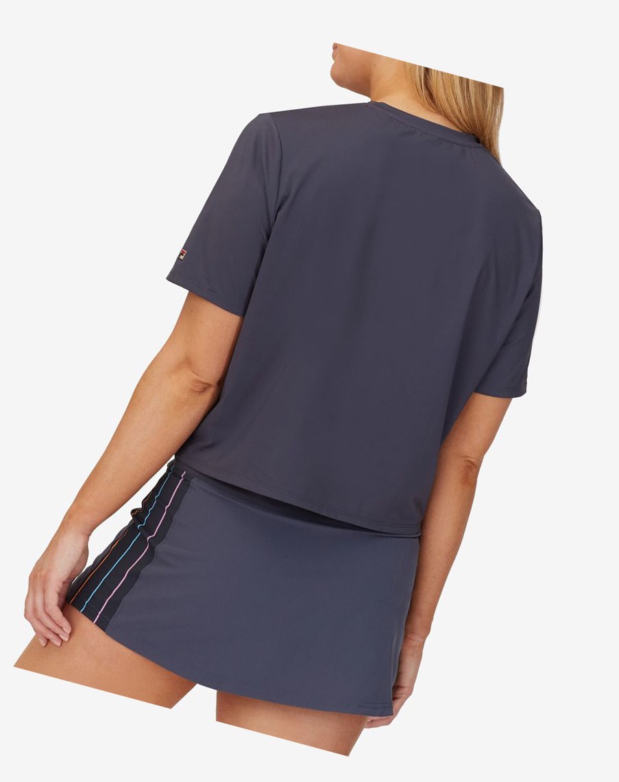 Fila Cross Court Estampadas Tee Indigo | 34ASGBPHY