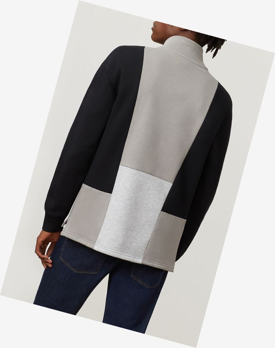 Fila Damiano Funnel Neck Sweatshirt Blk/Fgry/Lgrym | 19AYWDIKZ
