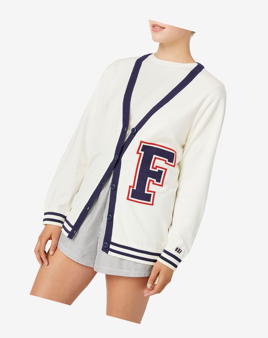Fila Delfina Cardigan Blancas | 43CKNLBDF