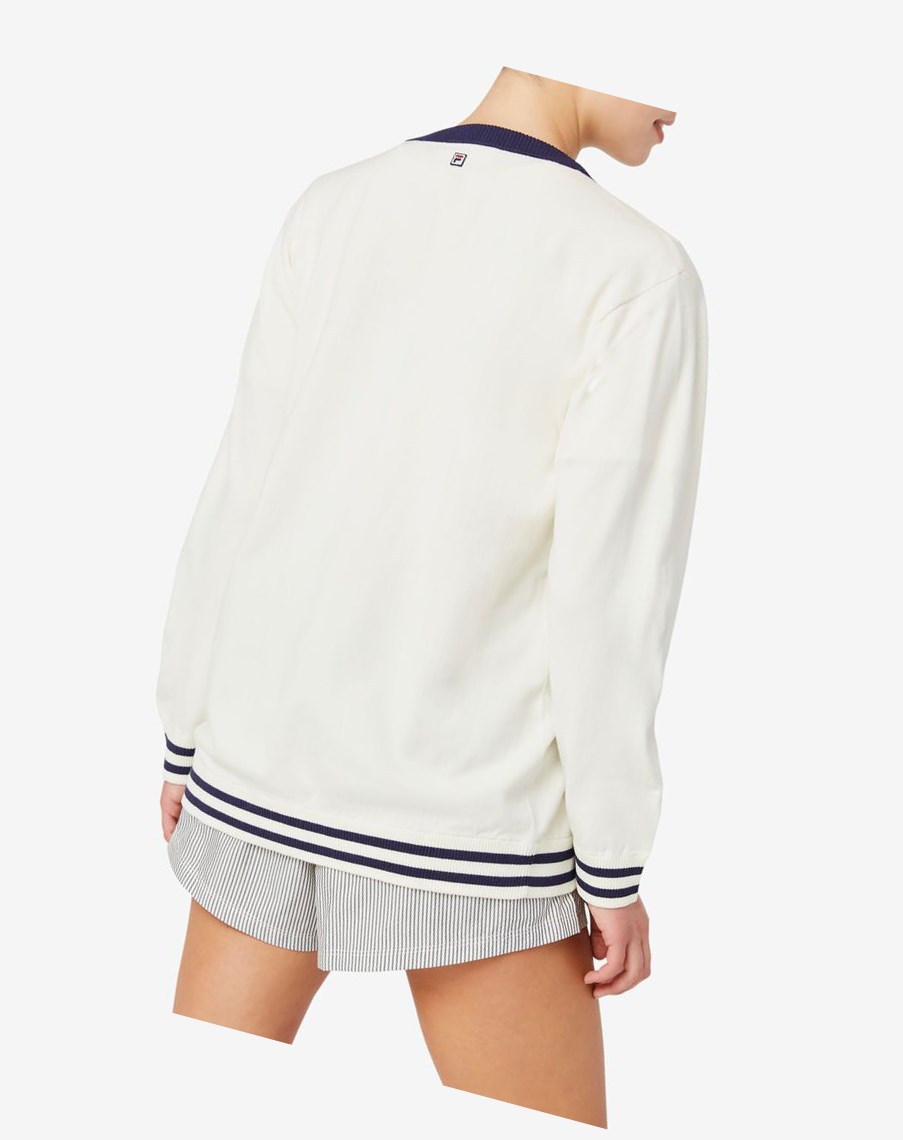 Fila Delfina Cardigan Blancas | 43CKNLBDF