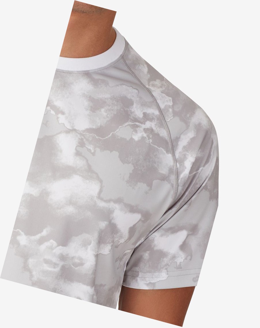 Fila Deuce Court Corta Sleeve Printed Crew Wht/Multprt | 85ORFXGHY