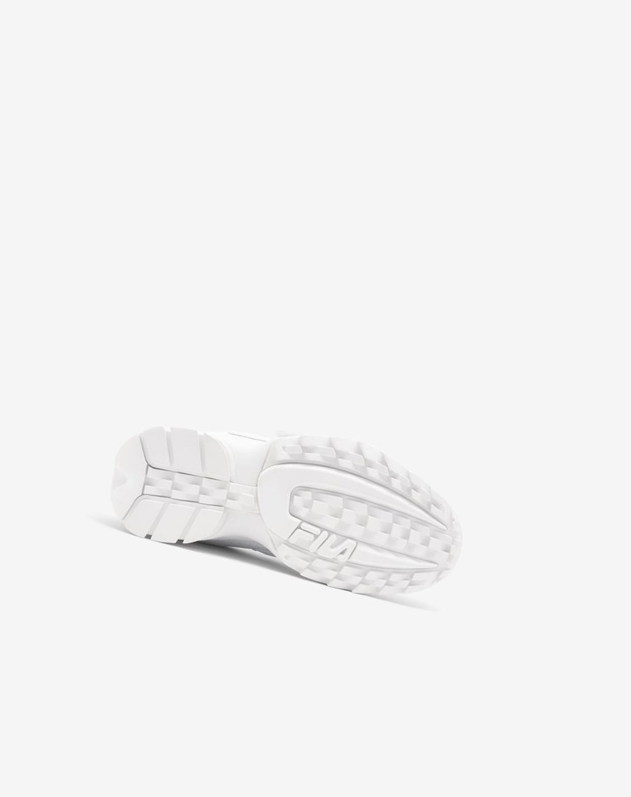 Fila Disruptor 2 Applique Sneakers Blancas Plateadas Blancas | 35ZYAOBQT