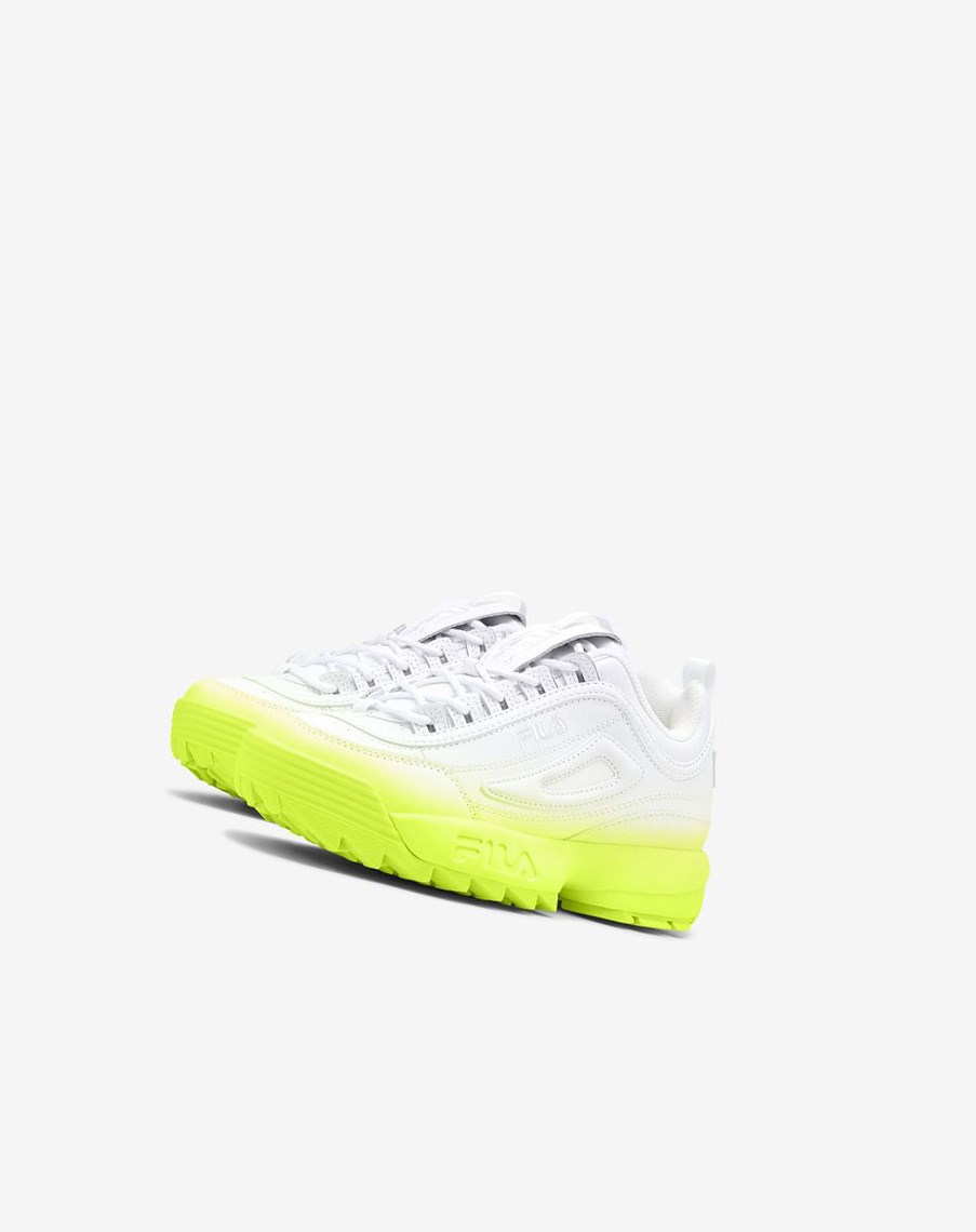 Fila Disruptor 2 Brights Fade Sneakers Wht/Wht/Sfty | 08QRGXTCL